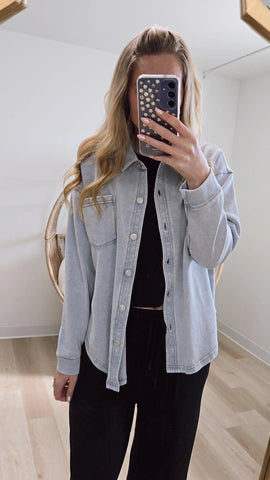 { DEX } Knit Denim Jacket