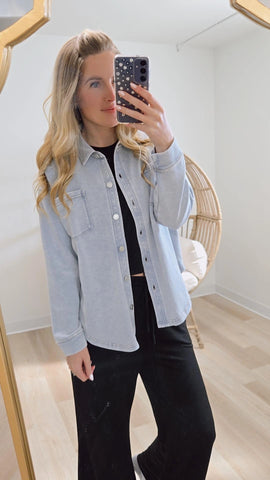 { DEX } Knit Denim Jacket