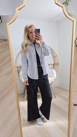 { DEX } Knit Denim Jacket