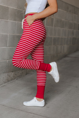 *Ampersand Ave* New & Improved Joggers - Peppermint Stripe *FINAL FEW*