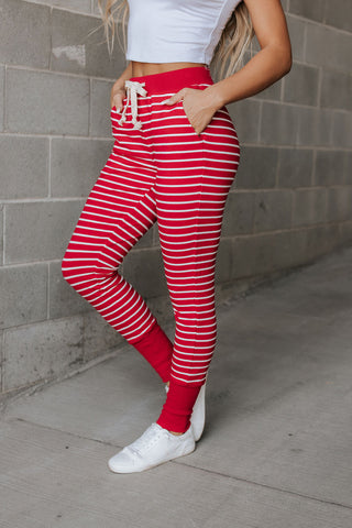 *Ampersand Ave* New & Improved Joggers - Peppermint Stripe *FINAL FEW*