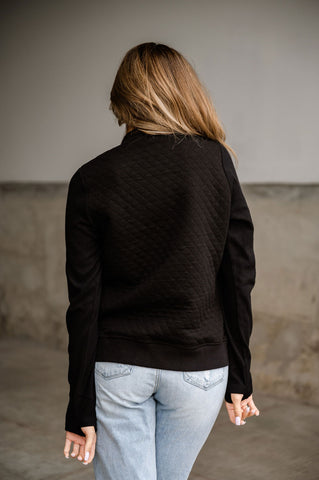 *Ampersand* Quilted Bomber - Black