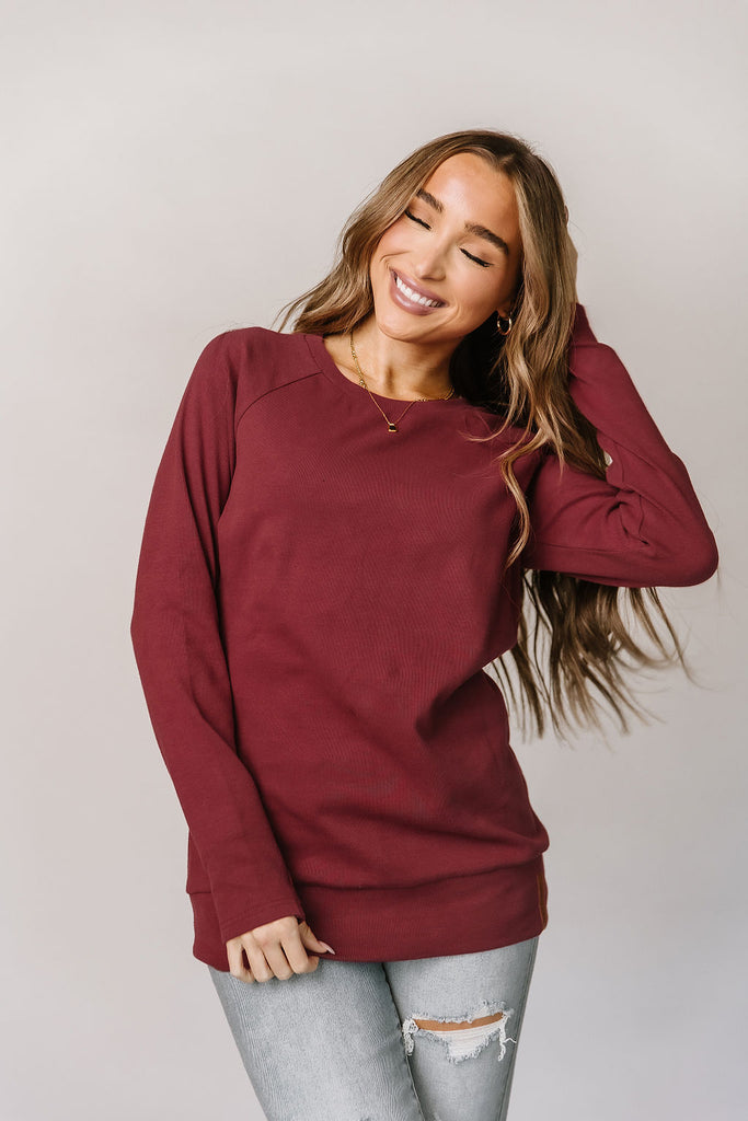 *Ampersand* Classic Pullover - Cranberry