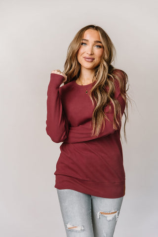 *Ampersand* Classic Pullover - Cranberry